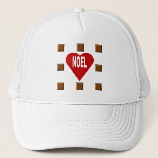 Casquette Trucker blanche NOEL CHOCOLAT キャップ (正面)