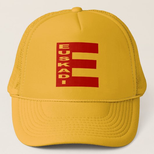Casquette Trucker jaune EUSKADI キャップ (正面)