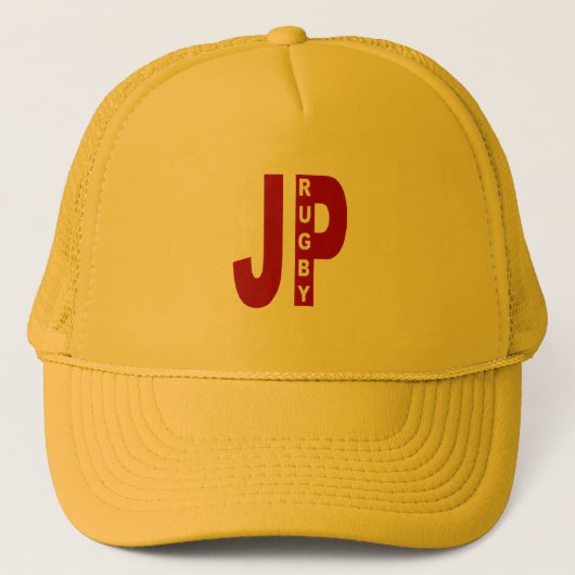 Casquette Trucker jaune JAPAN RUGBY キャップ (正面)