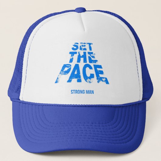 casquette trucker set the pace bleu キャップ (正面)