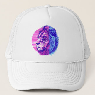 Casquettes Trucker Lion Vaporwave   キャップ