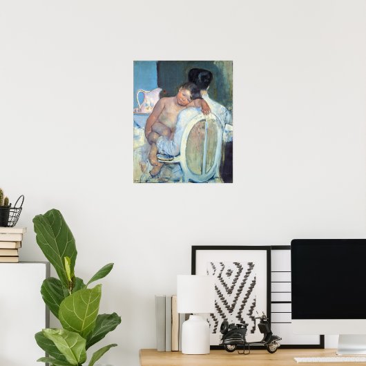 Cassatt – 子供を腕に座っている女性 ポスター (ホームオフィス)