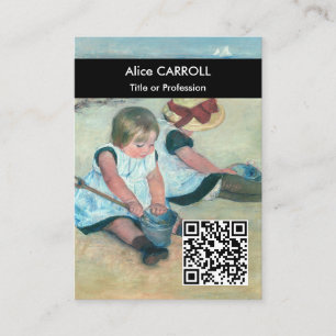 Cassatt – 子供遊のビーチ- QRコード 名刺
