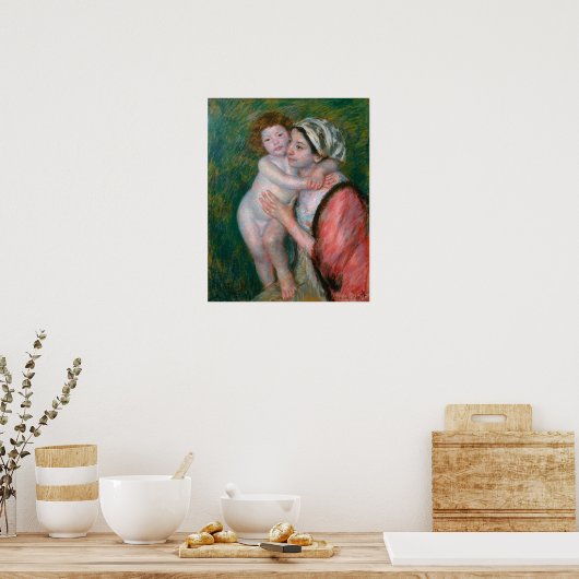 Cassatt – 母と子 ポスター (キッチン)