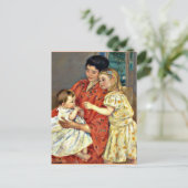 Cassatt：母親とサラがベビーを称賛 ポストカード (スタンド正面)