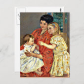 Cassatt：母親とサラがベビーを称賛 ポストカード (正面/裏面)