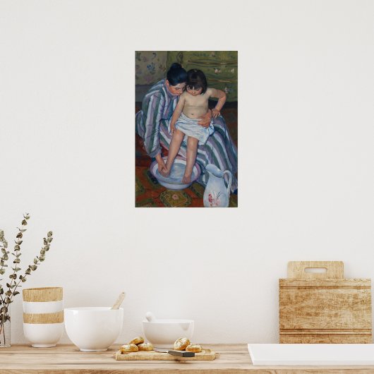 Cassatt - Child's Bath ポスター (キッチン)