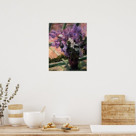 Cassatt - Lilacs In Window 1880 ポスター (キッチン)