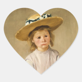 Cassatt's Child in Straw Hat – 甘いスマイル ハートシール