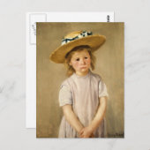 Cassatt's Child in Straw Hat – 甘いスマイル ポストカード (正面/裏面)