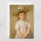 Cassatt's Child in Straw Hat – 甘いスマイル 招待状 (正面/裏面)