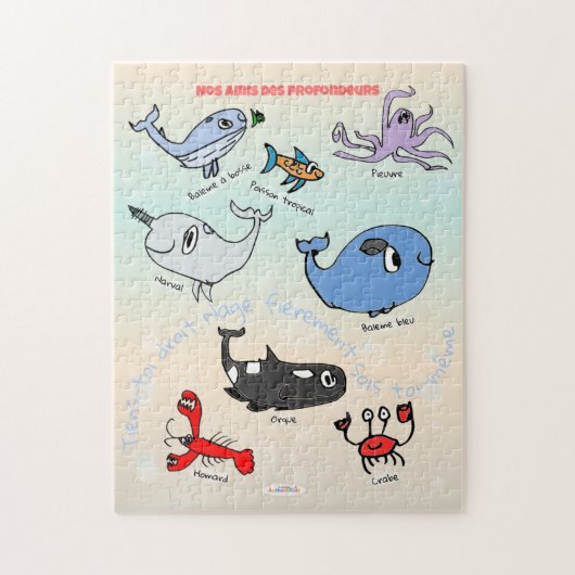 Casse-tête “Amis des profondeurs” - Puzzle ジグソーパズル (縦)