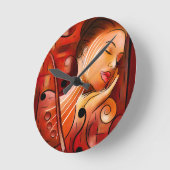 Casselopia -バイオリンの夢 ラウンド壁時計 (傾斜)