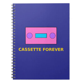 Cassette Forever – Retro Tape Pixel Art Design ノートブック