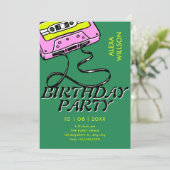 Cassette retro birthday 招待状 (スタンド正面)
