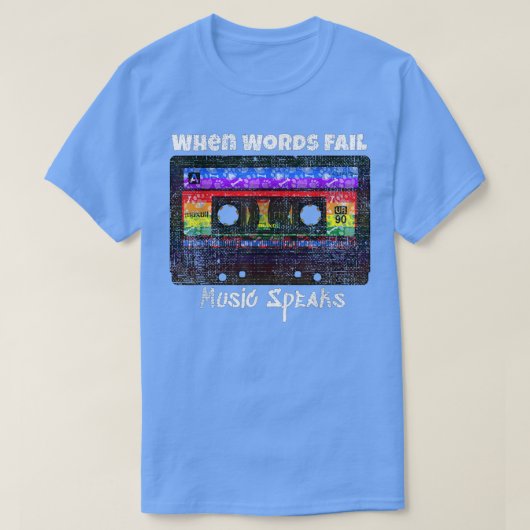 Cassette Tape Retro Music 90s Rave House Techno  Tシャツ (デザイン正面)