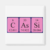 Cassi周期表名磁石 マグネット (正面)
