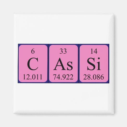 Cassi周期表名磁石 マグネット (正面)