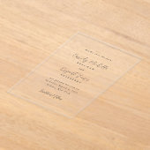 Cassidyエレガ伝統的ントウェディングSave the Date アクリル招待状 (レイダウン)