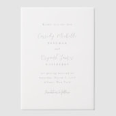 Cassidyエレガ伝統的ントウェディングSave the Date ベラム紙招待状 (正面)