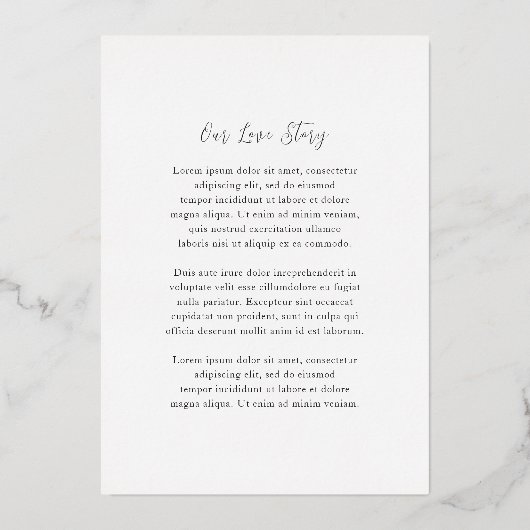 Cassidyエレガ伝統的ントウェディングSave the Date 箔招待状 (裏面)