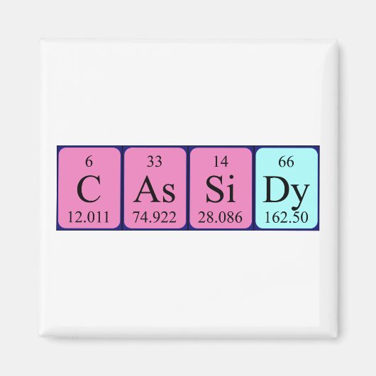 Cassidy周期表名磁石 マグネット (正面)