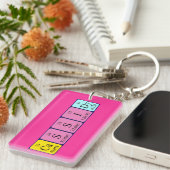 Cassidy定期的なテーブル名のキーリング キーホルダー (正面右)