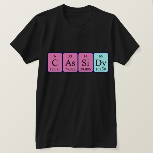 Cassidy期別テーブル名のシャツ Tシャツ (デザイン正面)