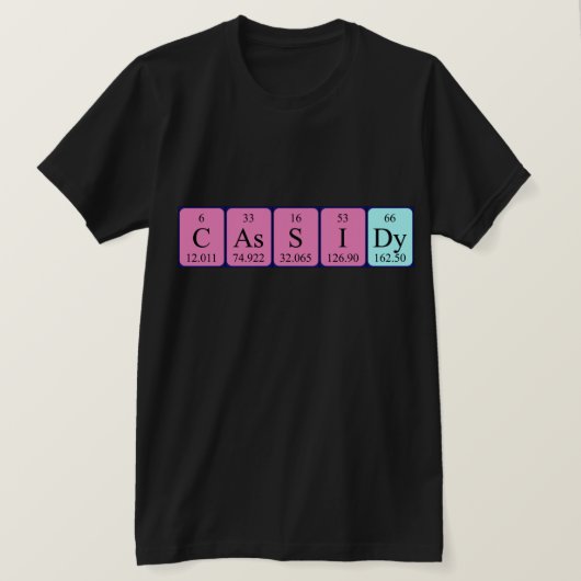 Cassidy期別テーブル名のシャツ Tシャツ (デザイン正面)