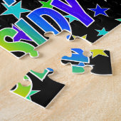 "CASSIDY"名、おもしろい"ハッピーバースデー" ジグソーパズル (側面)