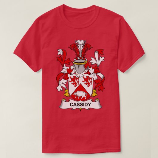 Cassidy Coat of Arms Family Crest  Tシャツ (デザイン正面)