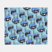 Cassidy TinyKittens フリースブランケット (正面(横))