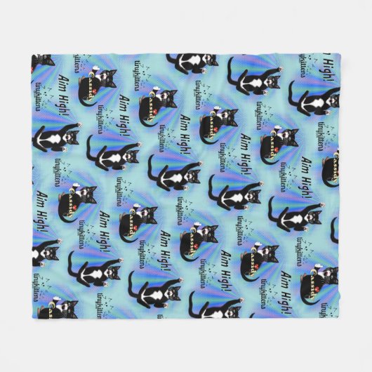 Cassidy TinyKittens フリースブランケット (正面(横))