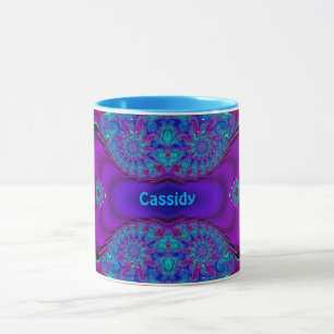 CASSIDY to Zany 3D to Blue, Green and Purple マグカップ
