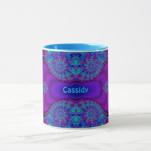 CASSIDY to Zany 3D to Blue, Green and Purple マグカップ (中央)