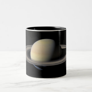 Cassiniからの土星 ツートーンマグカップ