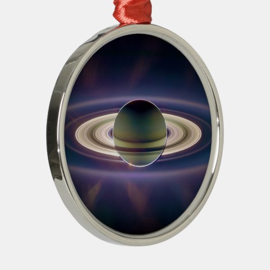 Cassiniの宇宙船からの土星の日食 メタルオーナメント (右)