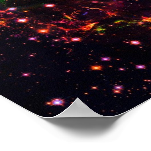 Cassiopeia A Nebula Supernova Reminant宇宙写真 ポスター (角)