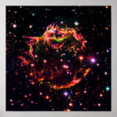 Cassiopeia A Nebula Supernova Reminant宇宙写真 ポスター (正面)