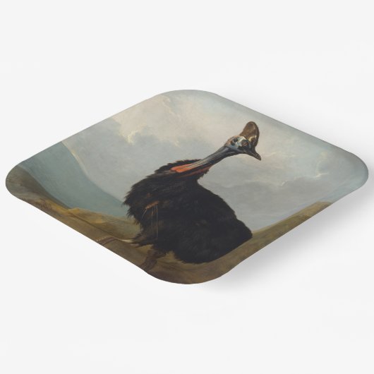 Cassohare （オーストラリアの鳥） （野生動物の芸術） ペーパープレート (傾斜あり)