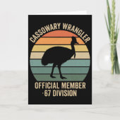 Cassowary Keeper funny Retro bird lover カード (正面)