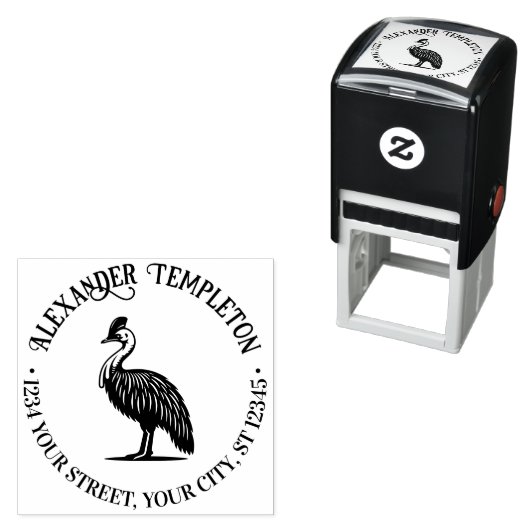 Cassoweired Bird Australia名差出人住所 セルフインキングスタンプ (インサイチュ)