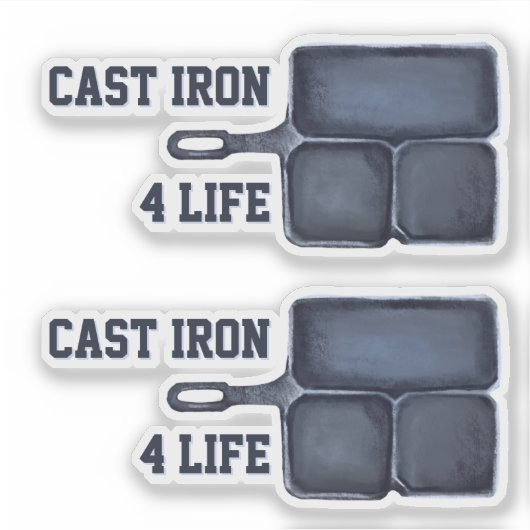 Cast Iron for Life Sticker シール (正面)