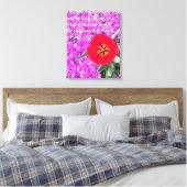 Cast Your Burden Bible Verse Art Flower Christian キャンバスプリント (インサイチュ (寝室))