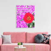 Cast Your Burden Bible Verse Art Flower Christian キャンバスプリント (インサイチュ (リビング))