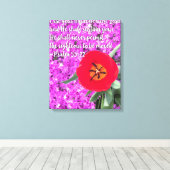 Cast Your Burden Bible Verse Art Flower Christian キャンバスプリント (インサイチュ (ウッドフロア))