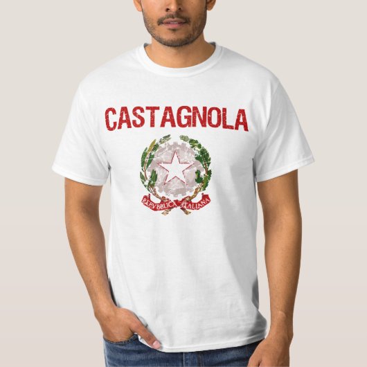 Castagnolaのイタリア人の姓 Tシャツ (正面)