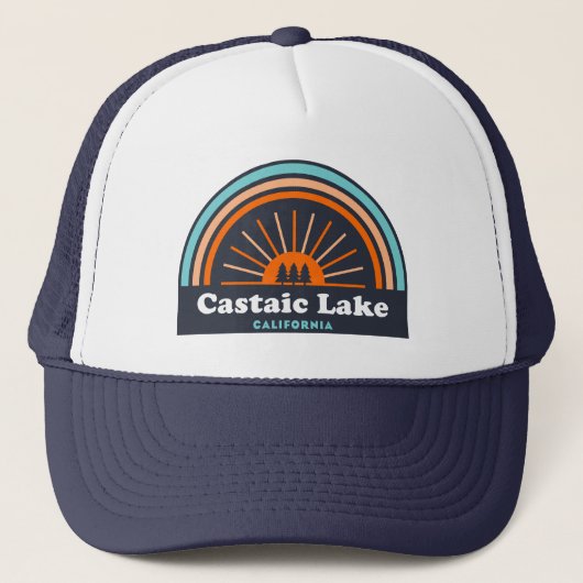 Castaic Lake California Rainbow キャップ (正面)