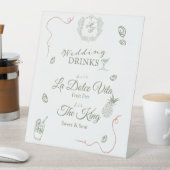 Caste Wedding Monogram Drinks Menu 台座サイン (インサイチュ)