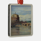 Castel Santアンジェロおよび川タイバー、ローマ メタルオーナメント (右)